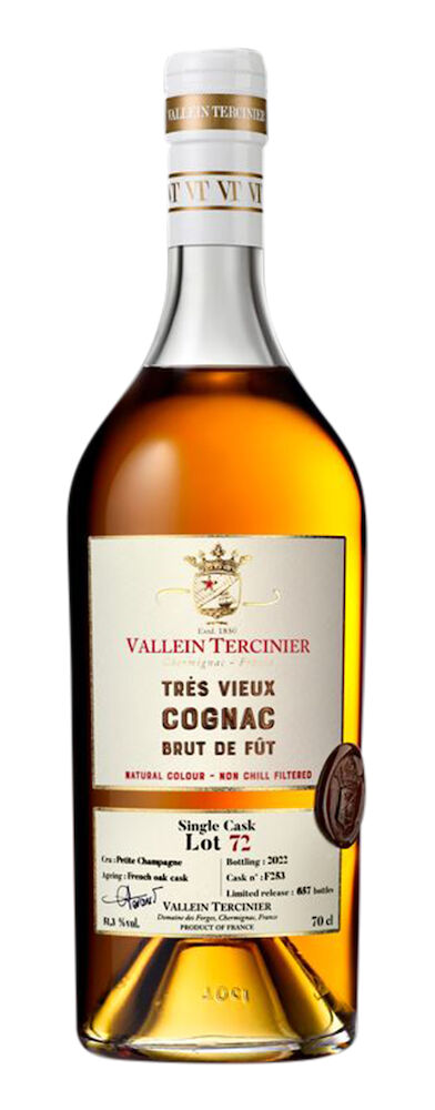 Vallein-Tercinier Cognac Petite Champagne Très Vieux Cognac Lot 72