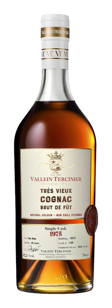 Vallein-Tercinier Tres Vieux Cognac Fins Bois Vintage 1975