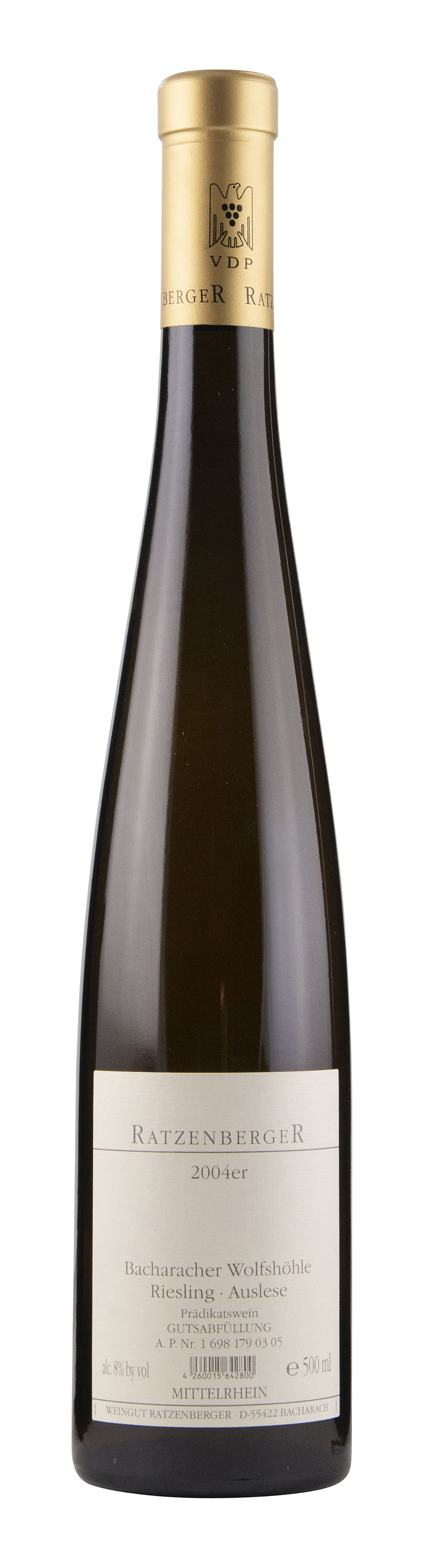 Ratzenberger Bacharacher Wolfshöhle Riesling Auslese 2006