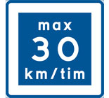 E11-3 Rek hastighet 30km/h N plast
