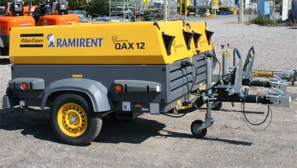 Hinattava generaattori 12 kVA, diesel ATLAS COPCO QAX12