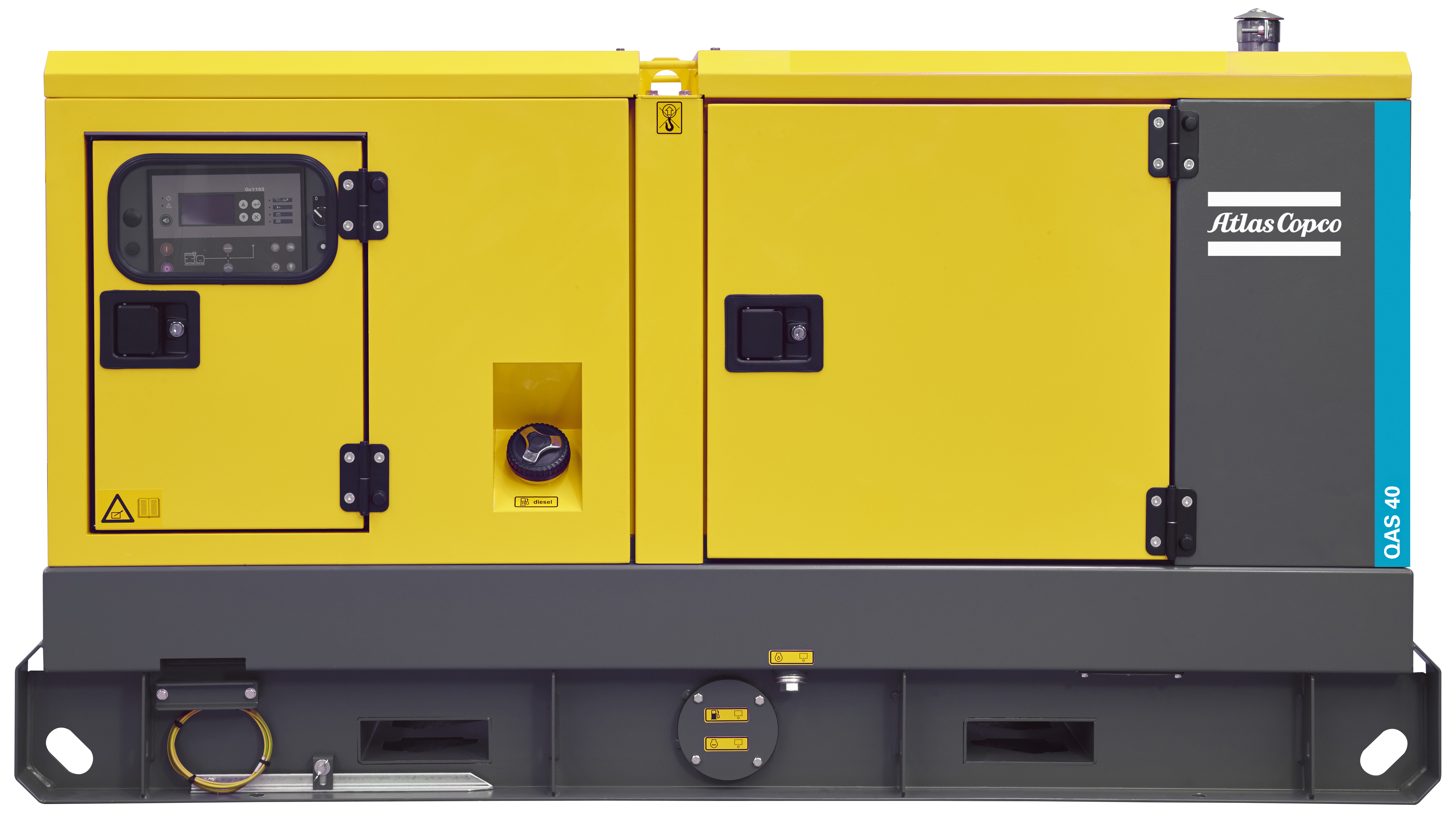 Diesel Powered Generator 40 kVA ATLAS COPCO QAS40