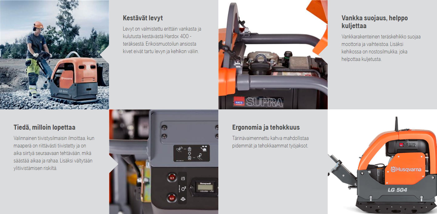 Diesel Powered Reversible Vibratory Plate 470 kg HUSQVARNA LG504