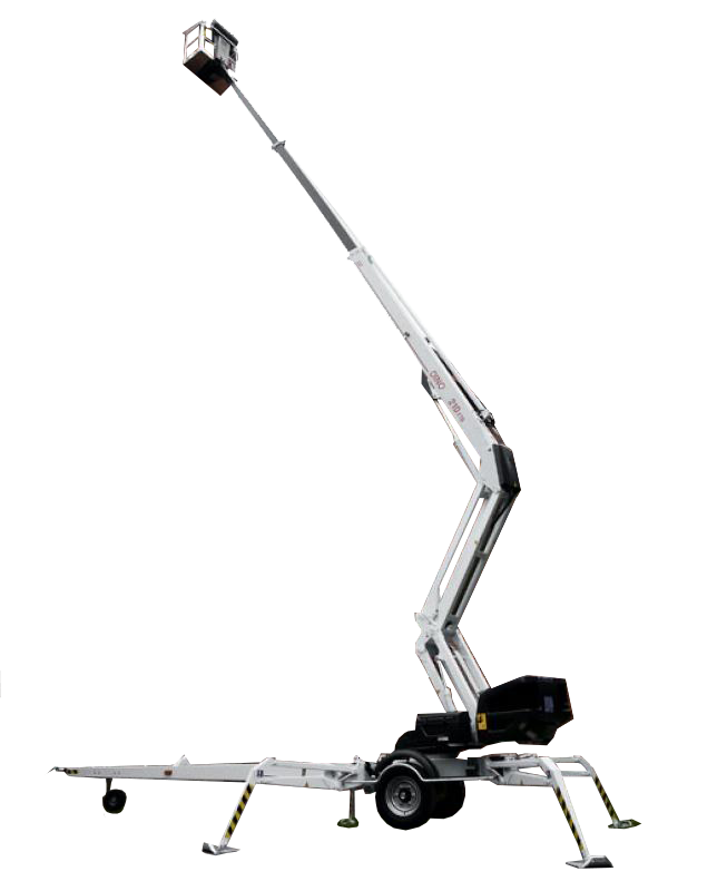 Akku- / sähkökäyttöinen hinattava nivelpuominostin DINO 210XTB