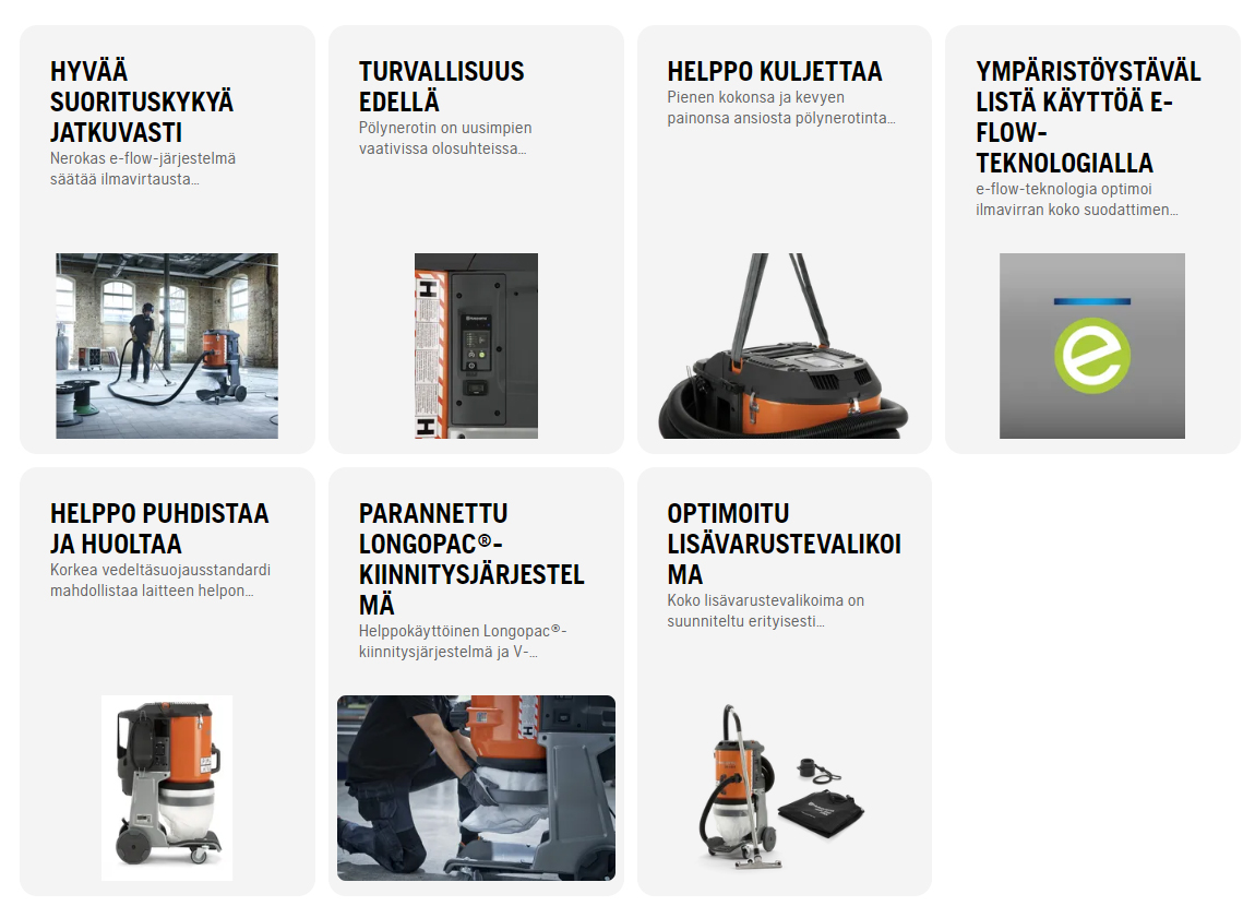 Stoftavskiljare, eldriven HUSQVARNA DE 110H