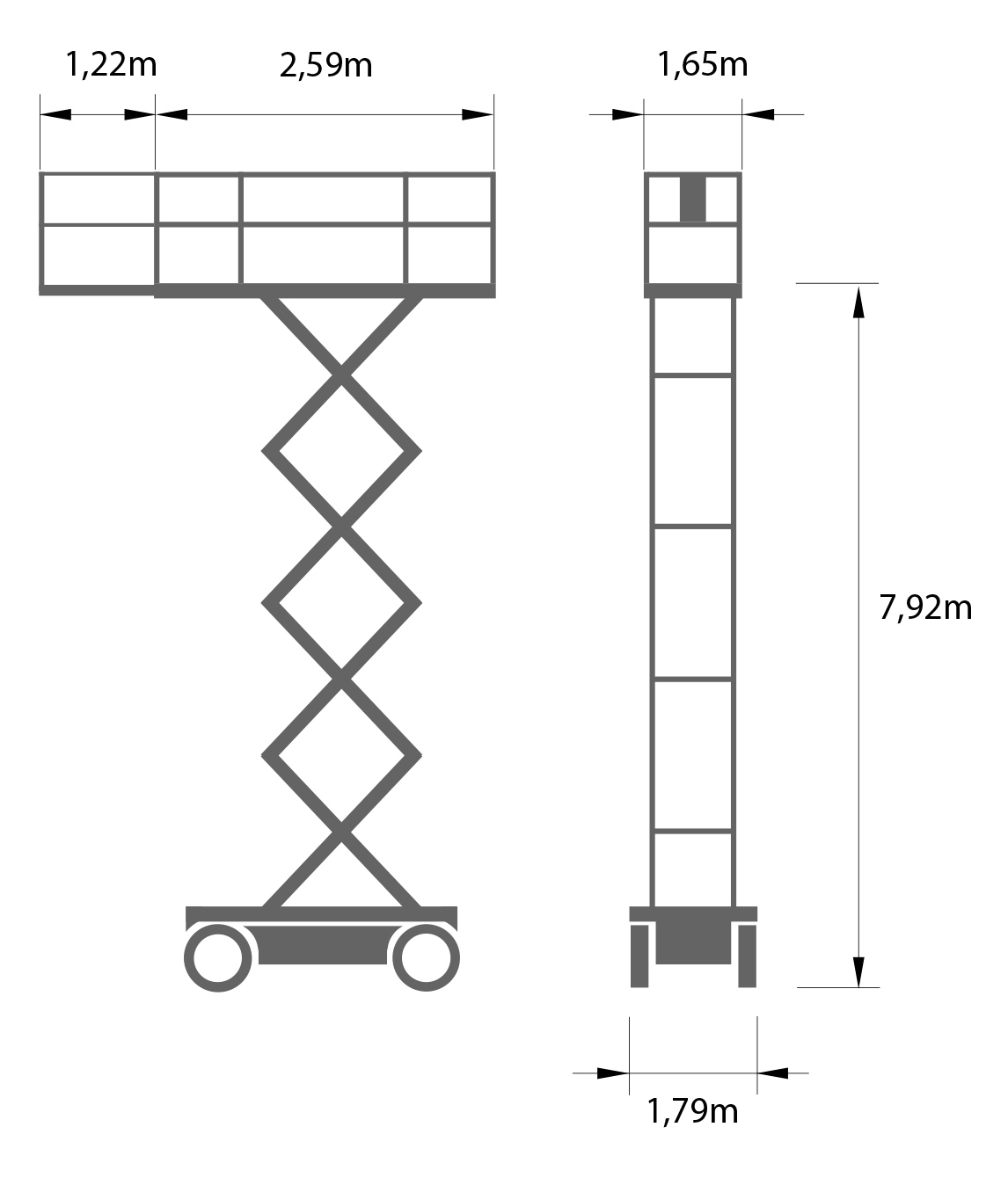 Diesel Powered Scissor Lift JLG 260MRT
