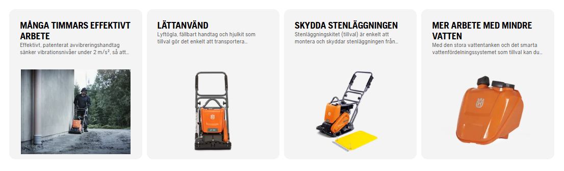 Vibratorplatta, bensindriven 84 kg HUSQVARNA LF80L