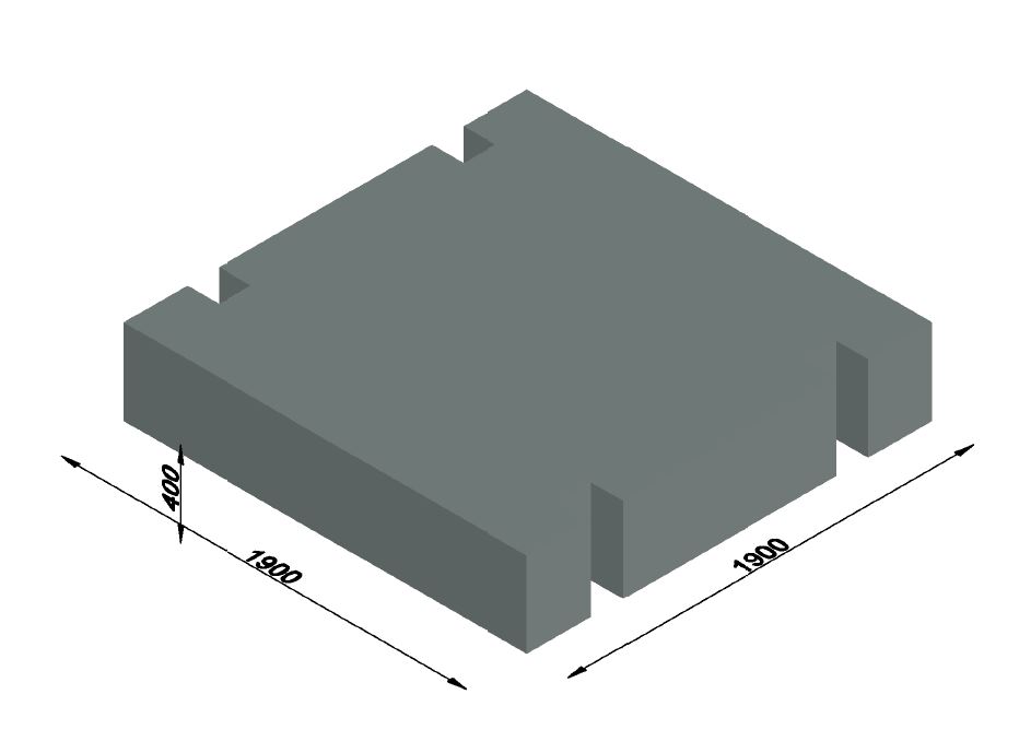 CONCRETE BASE BLOCK FOR TOWER CRANE | Ramirent