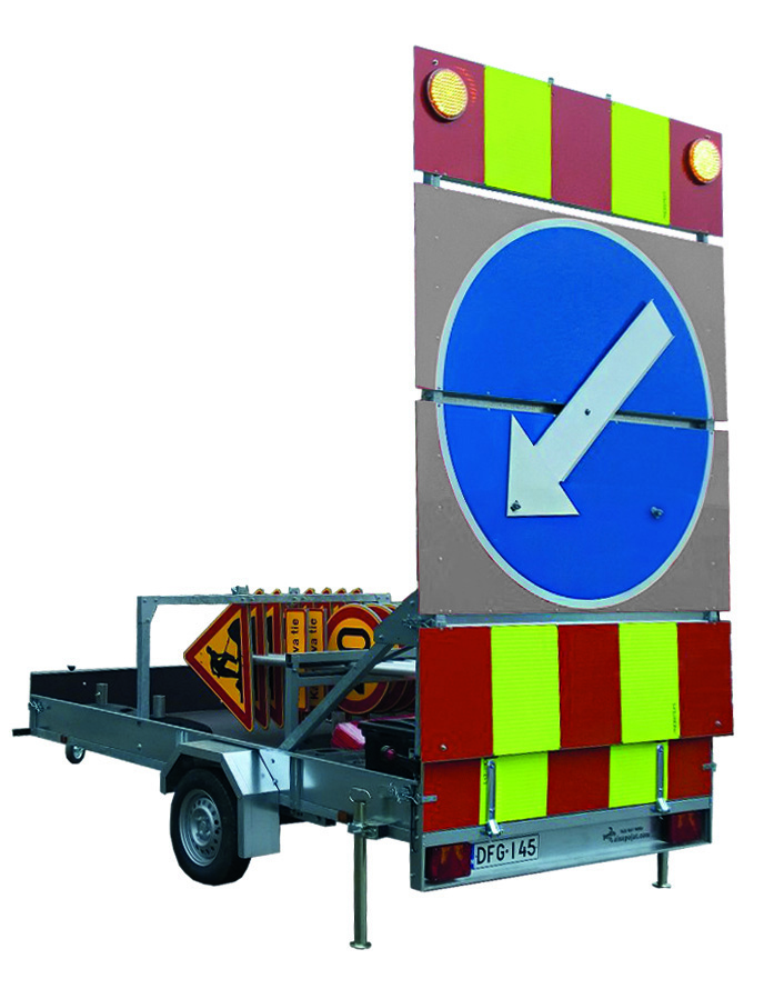 Trafikledningsvagn HVL3 med transportplattform