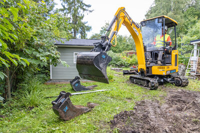 Akkukäyttöinen minikaivuri 1,9 t JCB 19C-ETEC