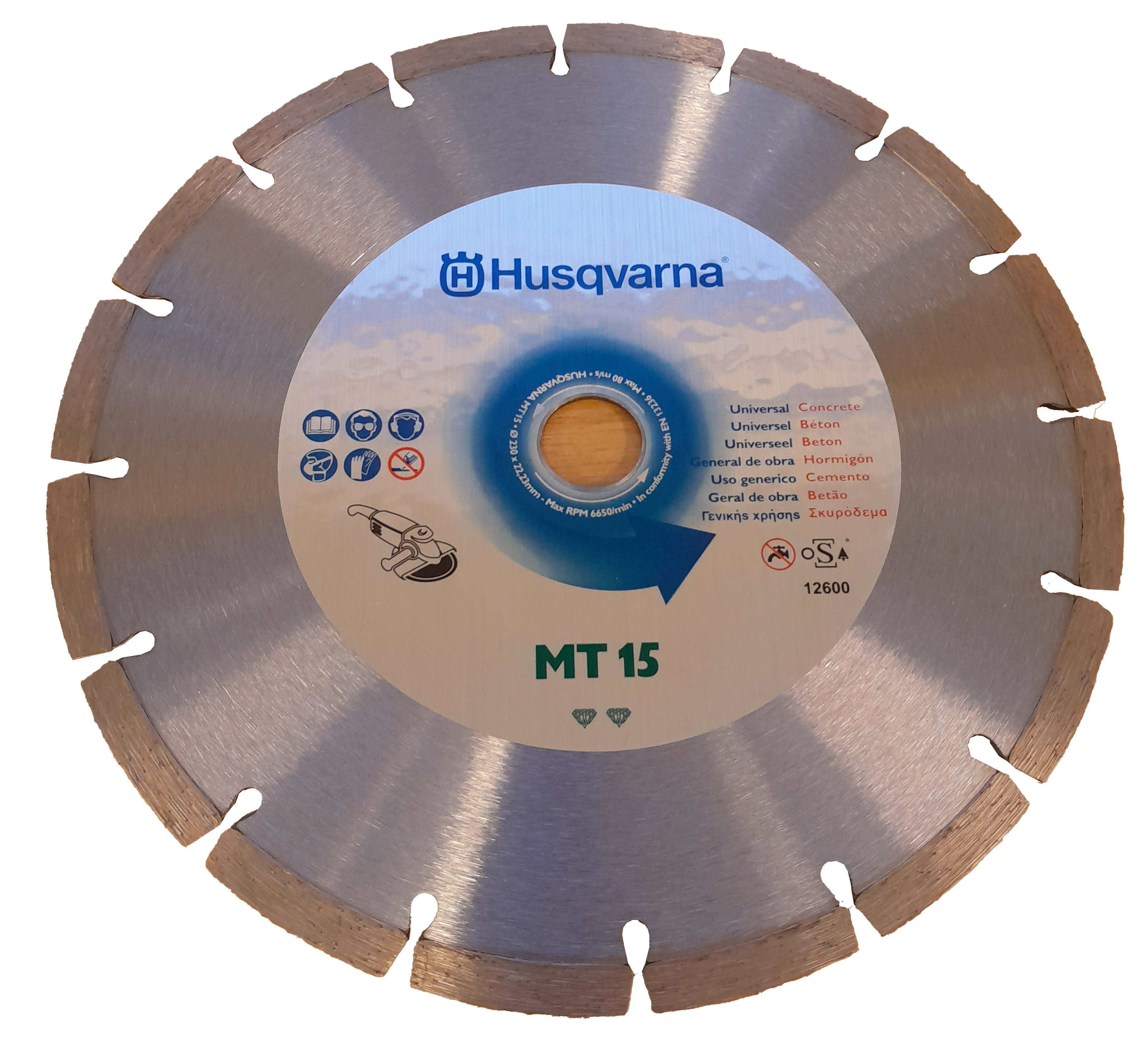 Diamantklingor 230 mm, betong, tegel HUSQVARNA MT15
