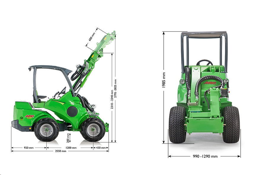 Diesel Powered Wheel Loader 1,3 ton AVANT 528