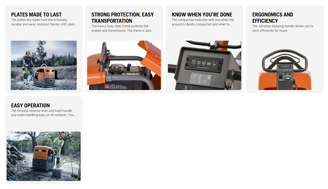 Diesel Powered Reversible Vibratory Plate 470 kg HUSQVARNA LG504