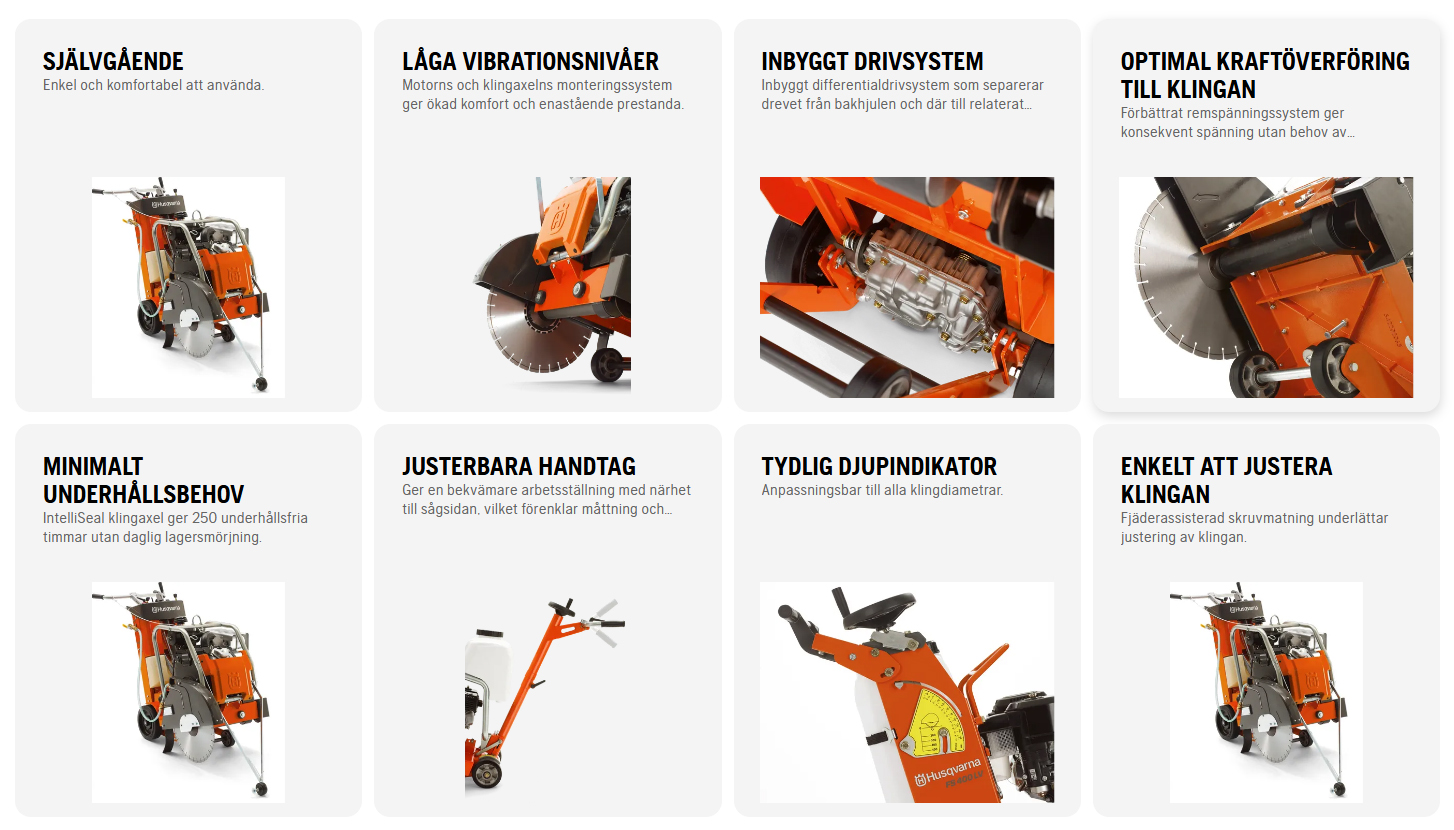Golvsåg, bensindriven HUSQVARNA FS524