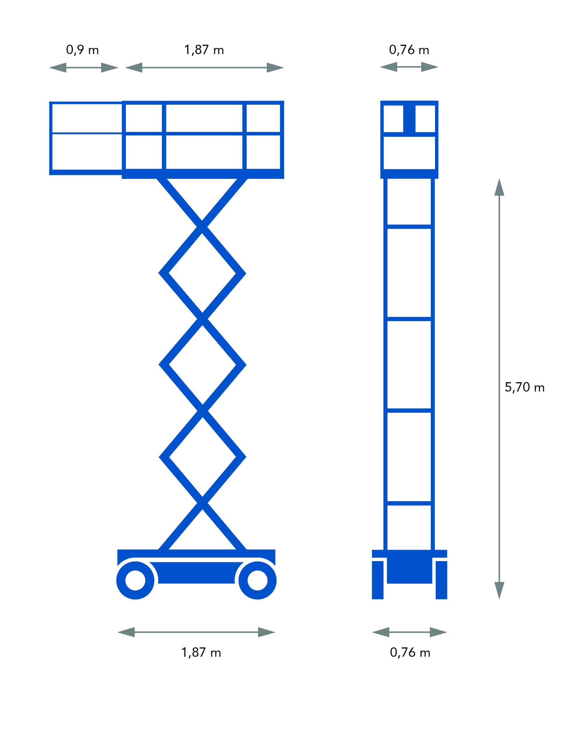 Scissor Lift Battery Platform Height 5.7m JLG 1930ES