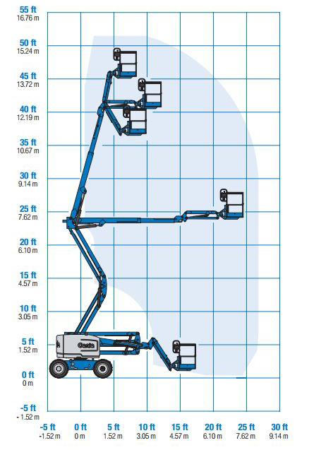 Folding boom lift diesel, platform height 13.9m GENIE Z45/25JRT
