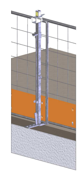Guardrail Post for Facade Panel 20-190 mm