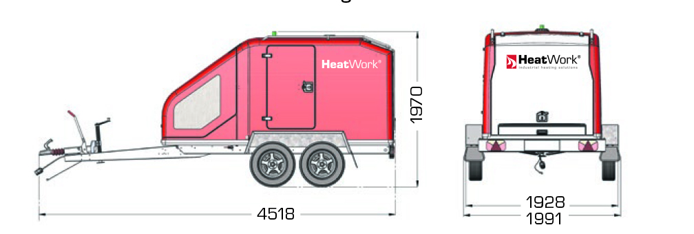 Diesel Powered Ground Heater 103 kW HEATWORK HW3600