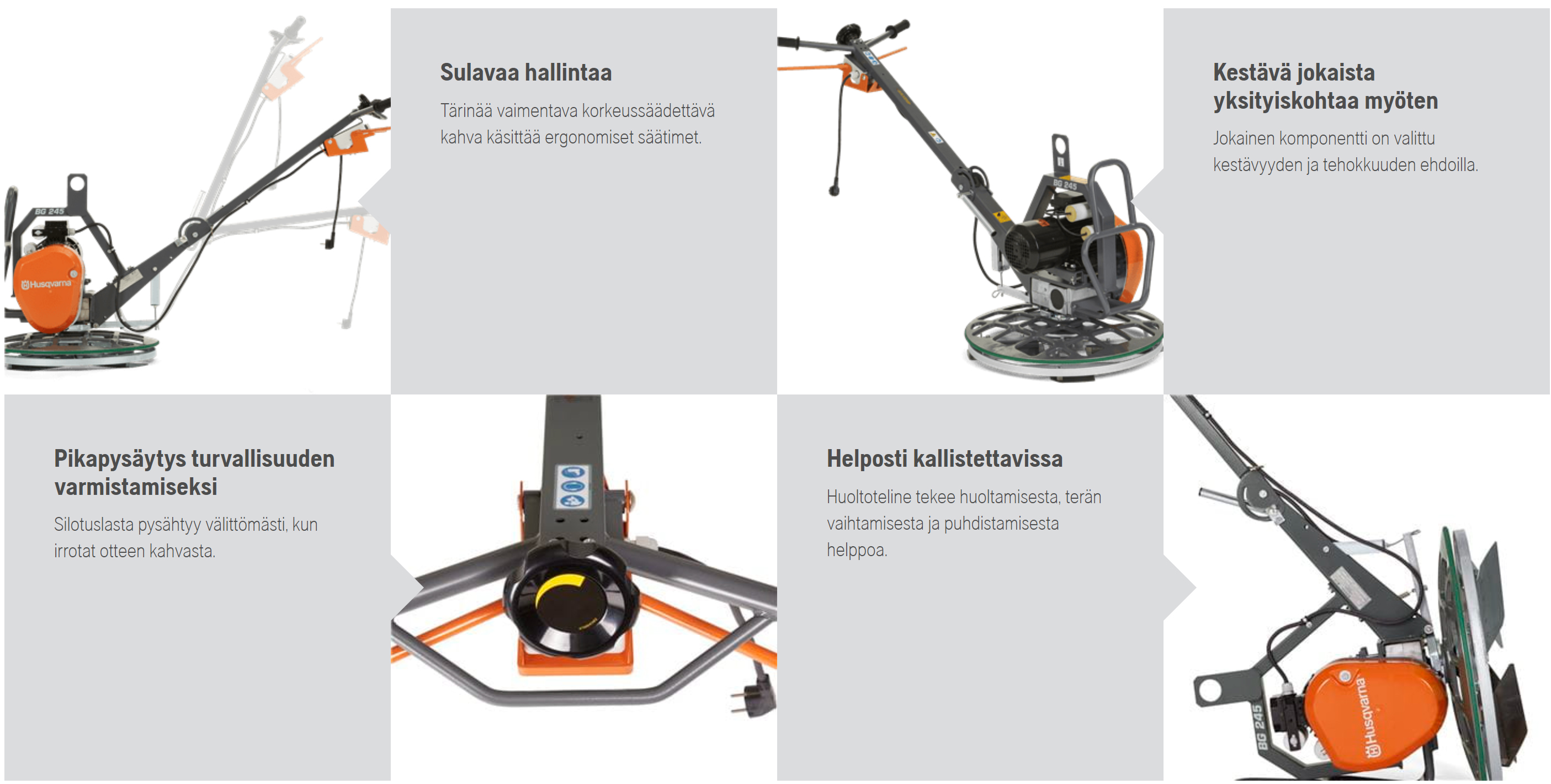 Glättningsmaskin, bensindriven, Ø600 mm HUSQVARNA BG245E