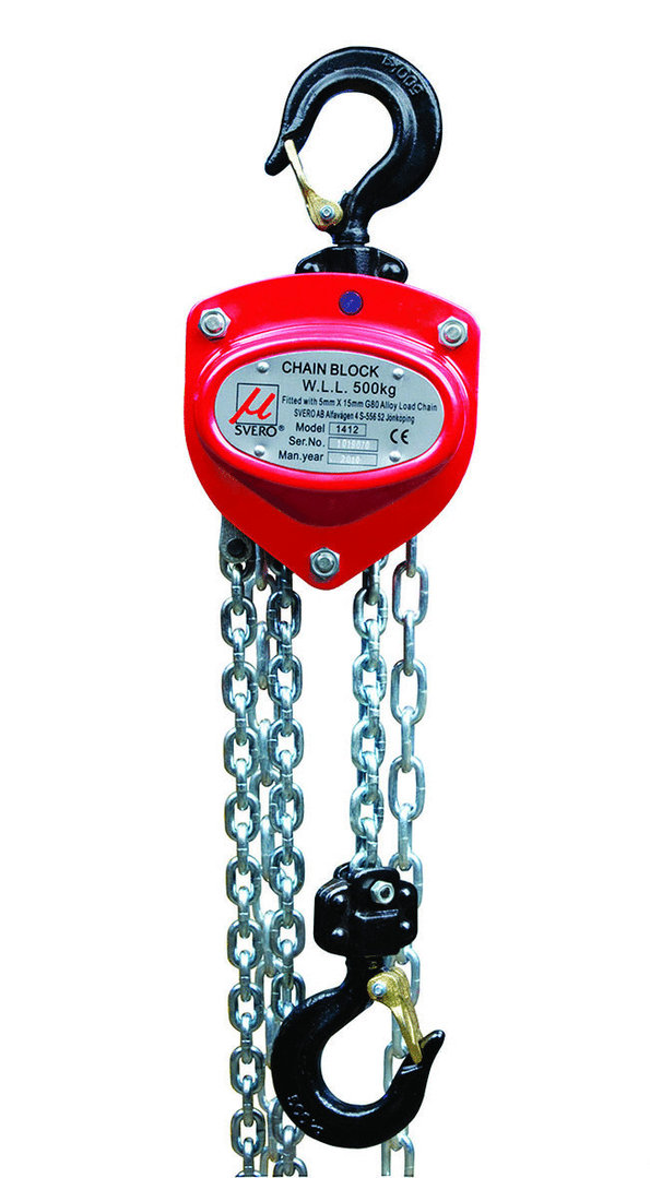 Manual Chain Hoist max. 3000 kg SVERO 1417