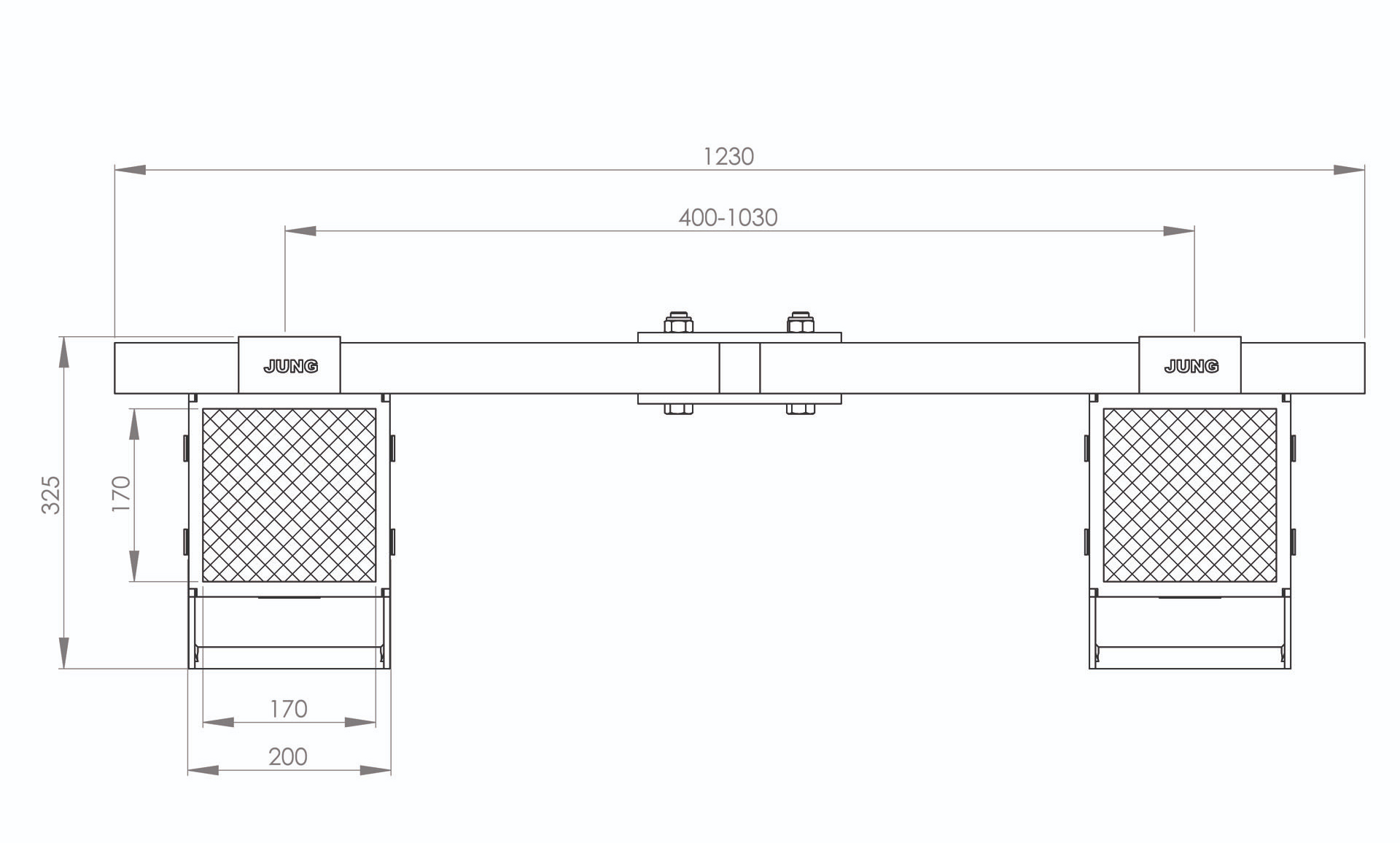 Siirtorullat, yksittäinen 2 x 3,5 t JUNG JF7K