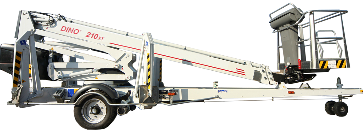 Articulated Trailer Mounted Boom Lift hybrid, platform height 19 m DINO 210XT
