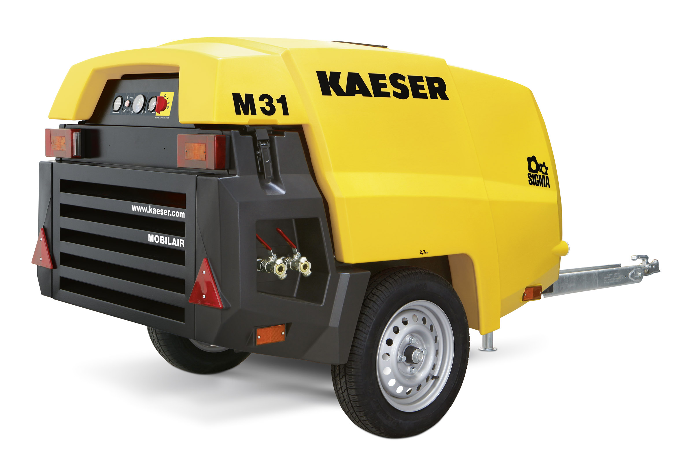 Dieselkäyttöinen vaunukompressori 3,15 m³/min KAESER M31PE