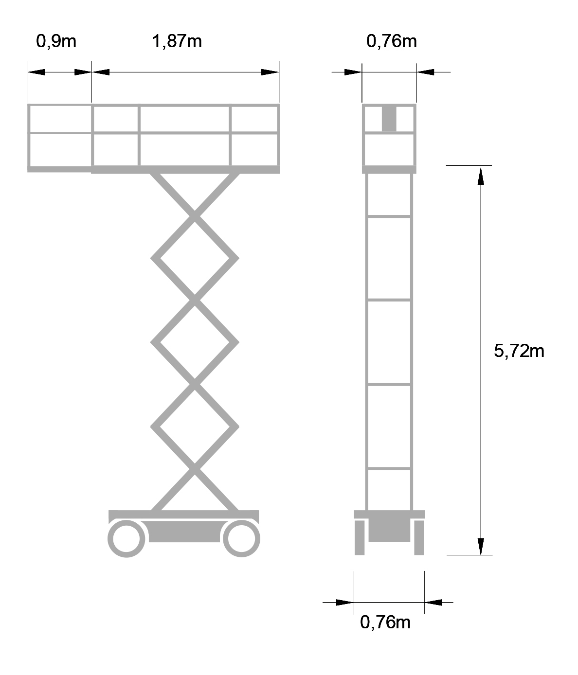 Scissor Lift Battery Platform Height 5.7m JLG 1930ES