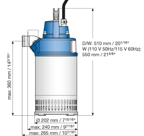 Submersible Drainage Pump 230V SULZER J12