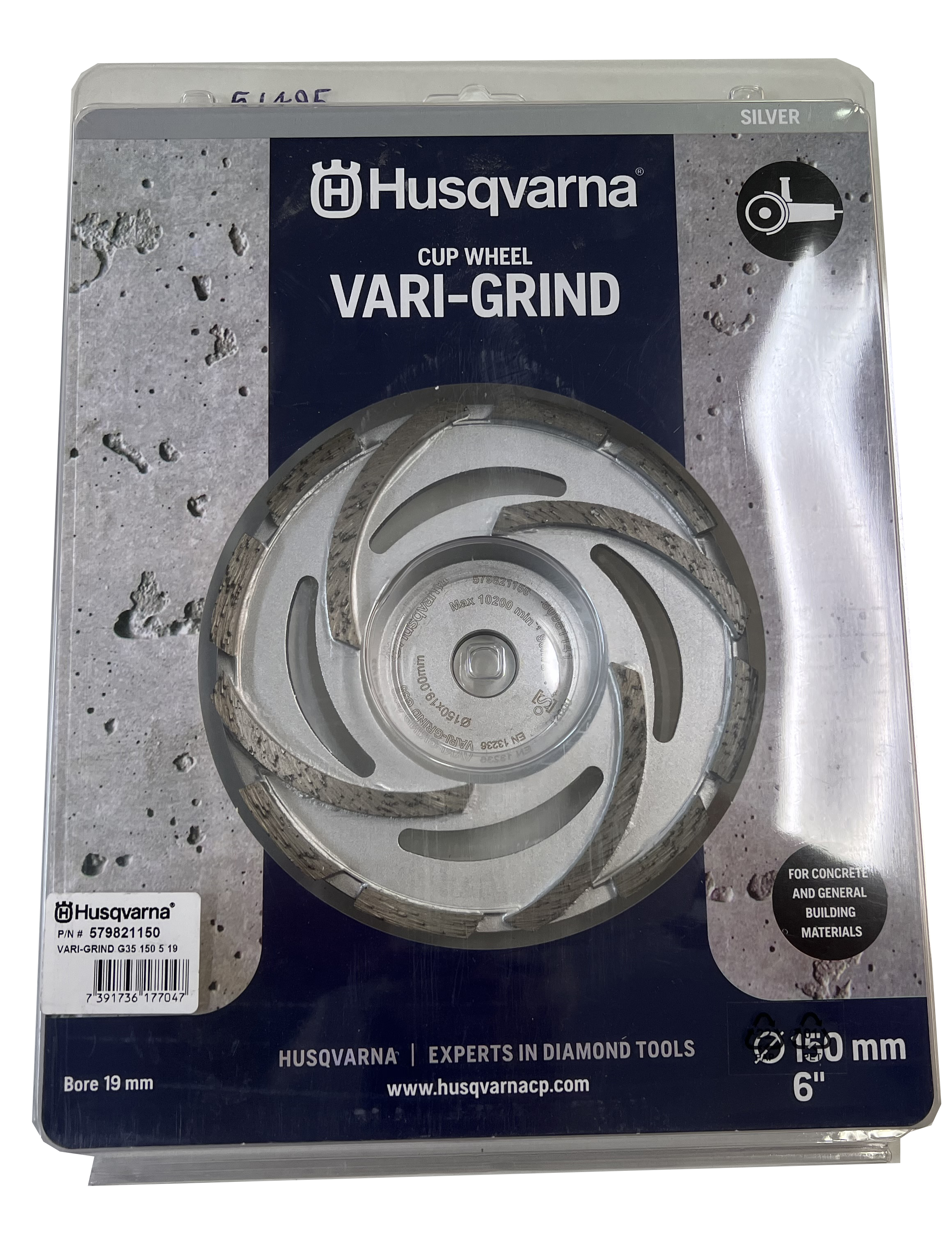 Timanttihiomalaikka 150 mm, yleislaikka HUSQVARNA VARI-GRIND G35