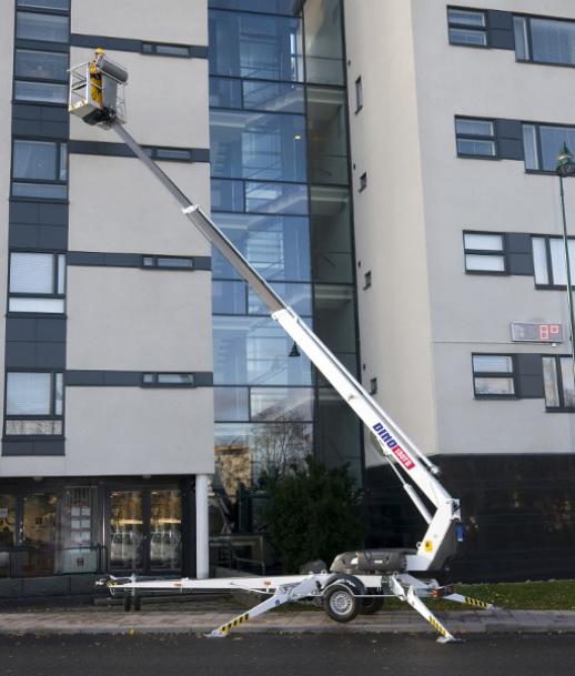 Articulated Trailer Mounted Boom Lift battery, platform height 16 m DINO 180XTB