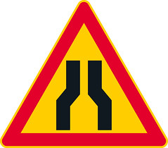 A4 Avsmalnande väg