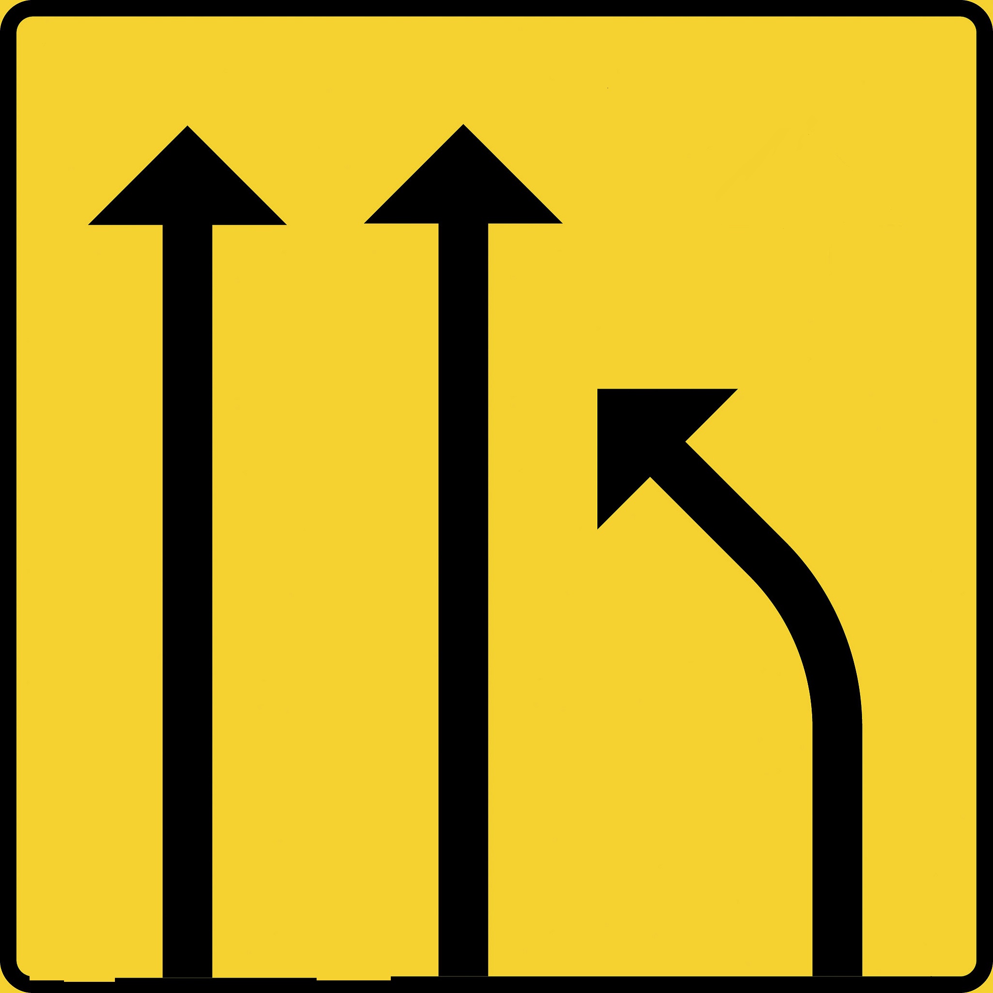 F8.1 End of driving lane
