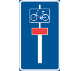 E17-4 Återvändsväg n m fort. cykelväg plast