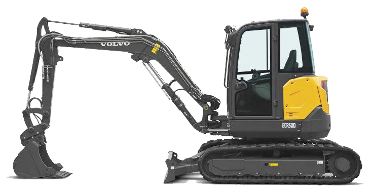 Dieselkäyttöinen tela-alustainen kaivinkone 5 t VOLVO ECR50D