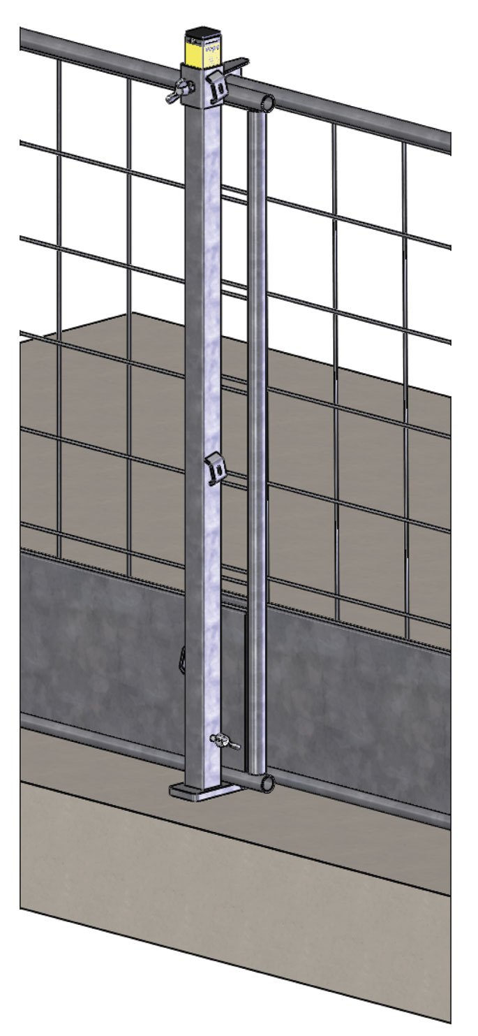Surface-Mounted Rail for Mesh Elements
