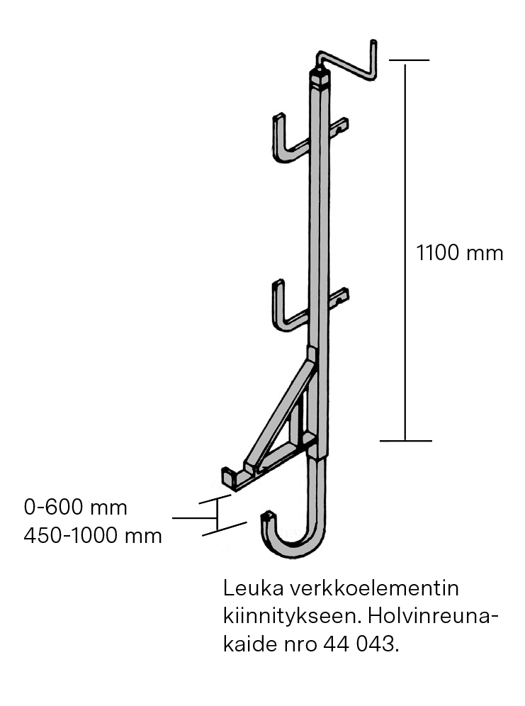 Slab Edge Rail Post SK600