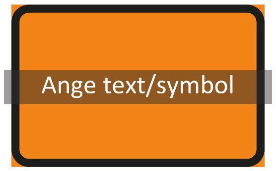 J2 800X900 Upplysningsmärke fri text plast