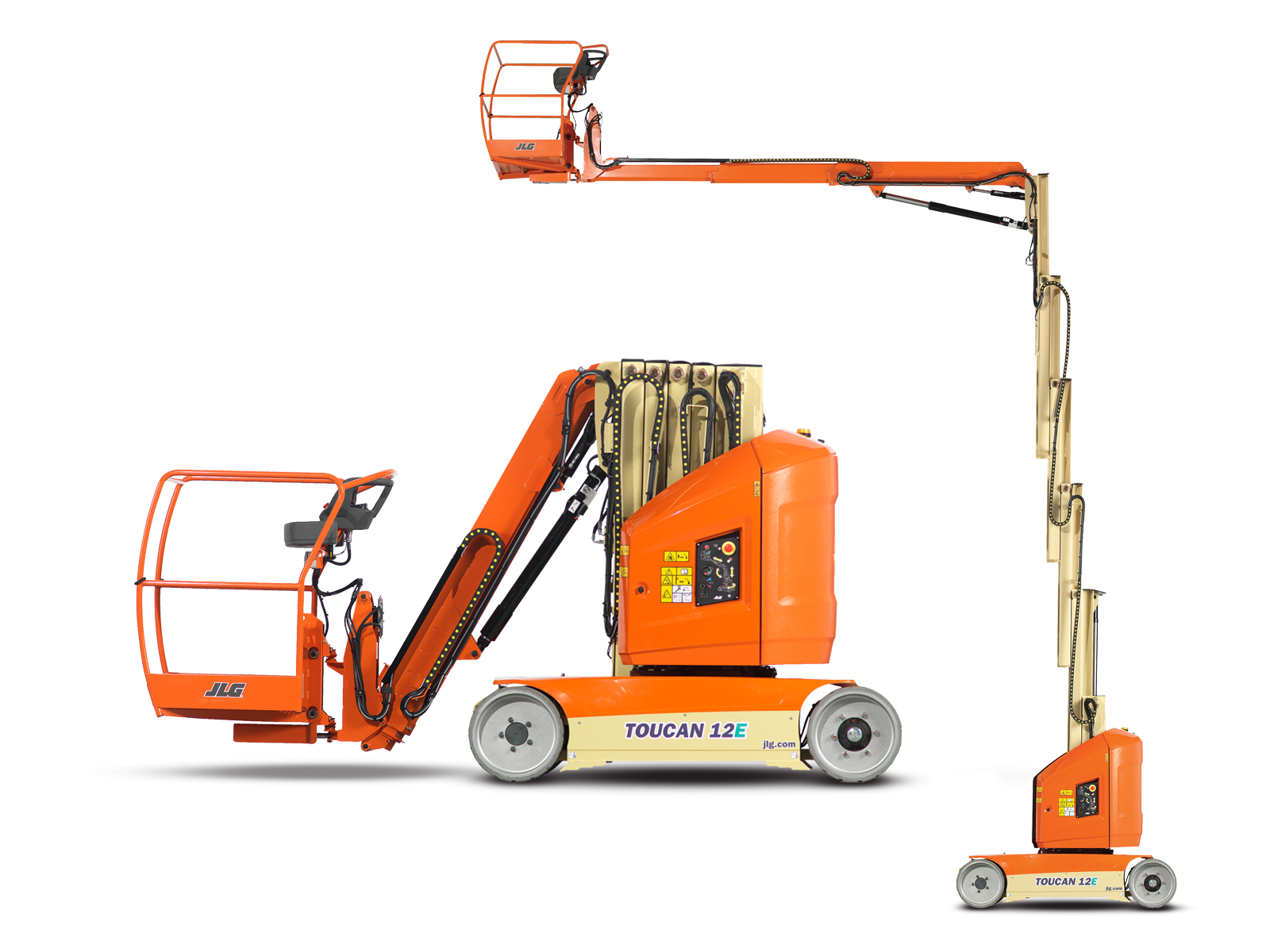 Pelarlift batteri plattformshöjd 10,6 m med jibb