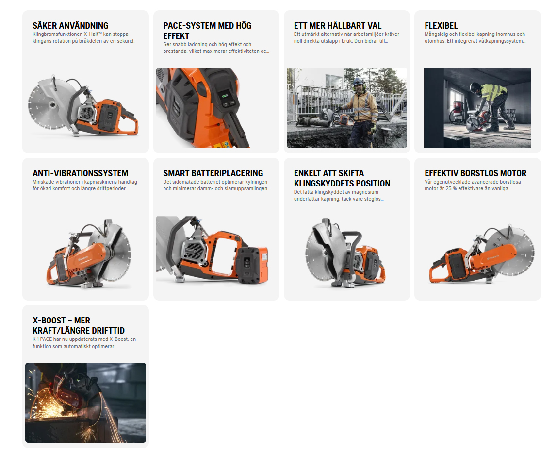 Laikkaleikkuri, akku HUSQVARNA K1PACE-350