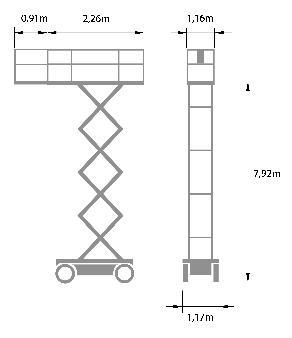 Saxlift batteri plattformshöjd 7,8m GENIE GS2646