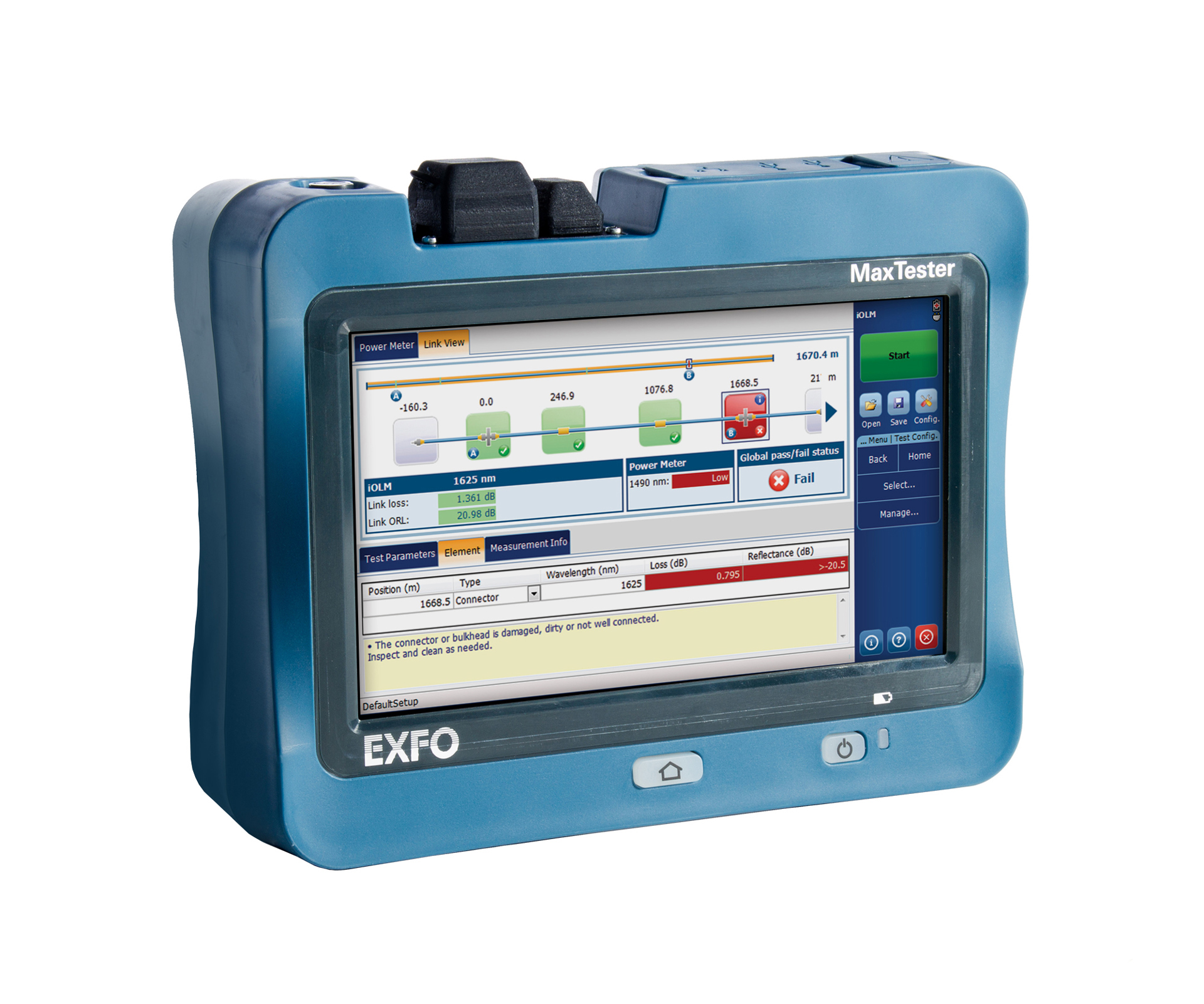 EXFO Tester för test av fibernätverk EXFO 720C