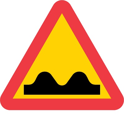 A8 Varning för ojämn väg Ö plåt
