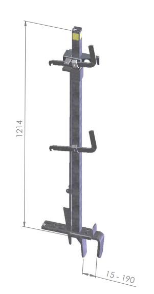 Guardrail Post for Facade Panel 20-190 mm | Ramirent