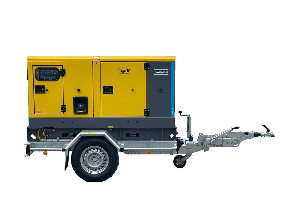 Trailer Mounted Generator 40 kVA ATLAS COPCO QAS40UND