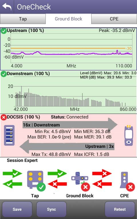 Pyyhkäisy­mittari verkon kunnossapitoon DOCSIS 3.1 VIAVI ONX-630D31-6520-1212-SWX