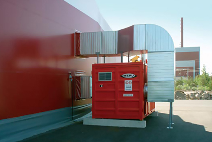 Oljedriven värmefläkt med tank 620 kW MEPU HOTBOX620