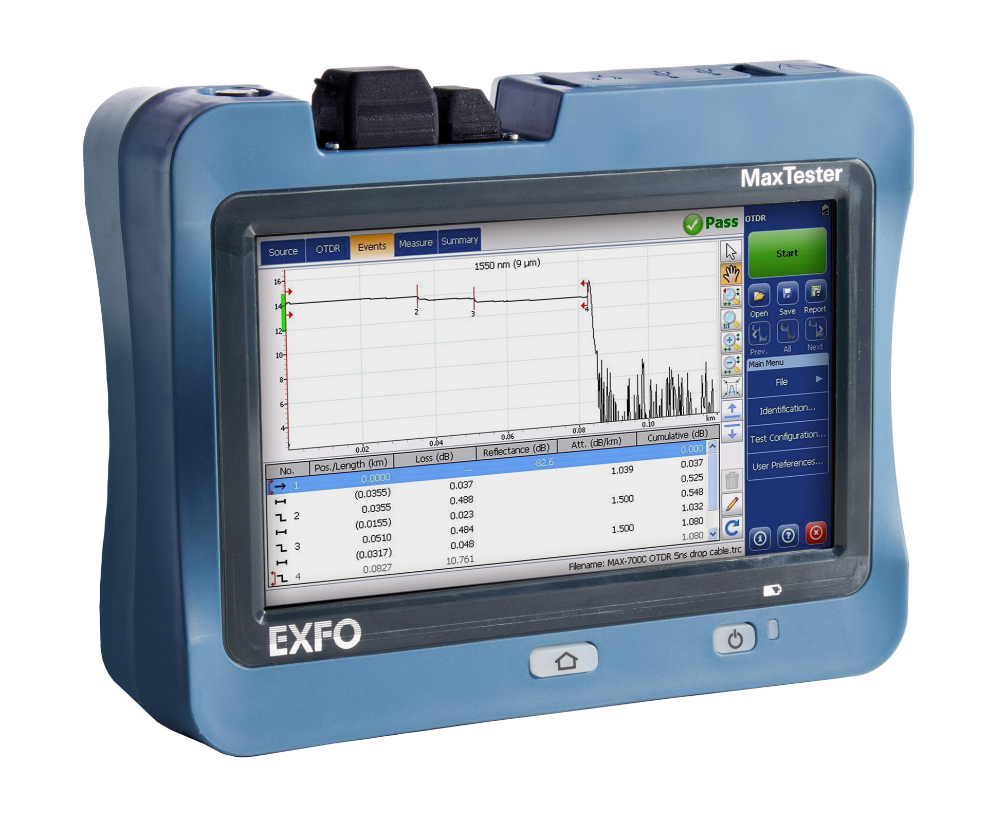 EXFO Tester för test av fibernätverk EXFO 720C