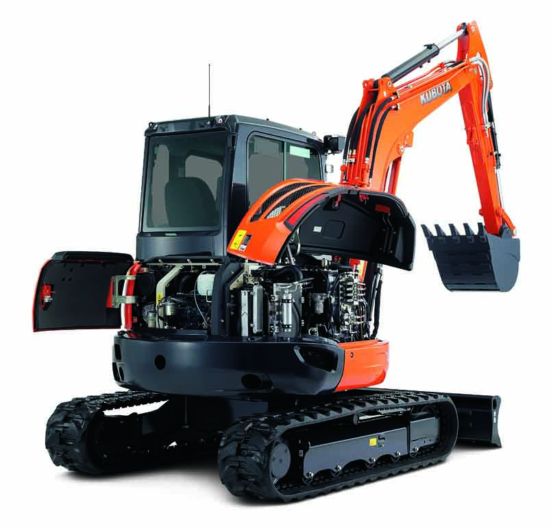 Dieselkäyttöinen tela-alustainen kaivinkone 5,4 t KUBOTA U55-4