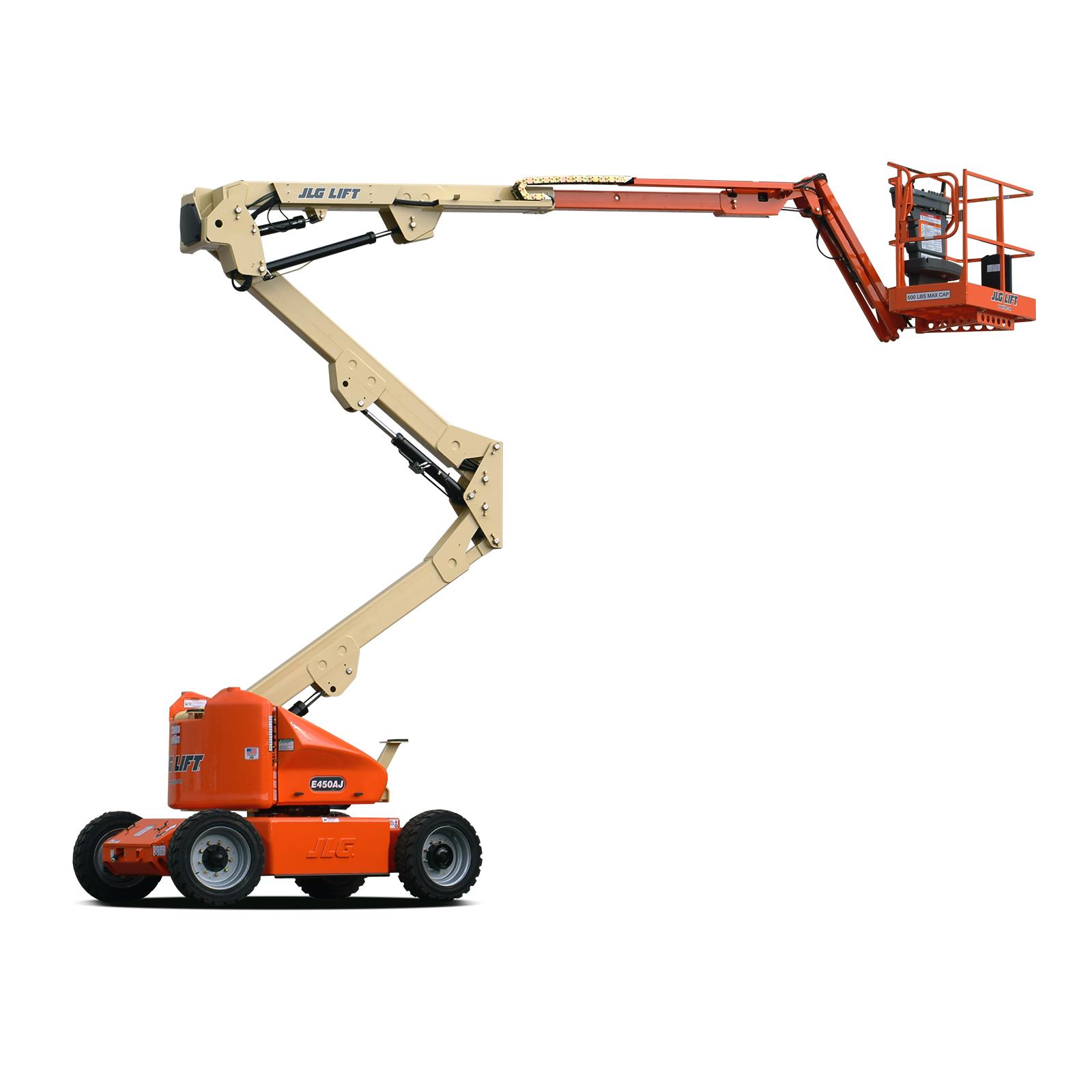 Akkukäyttöinen nivelpuominostin 13,7 m JLG E450AJ